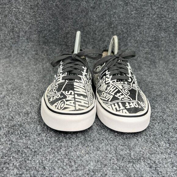 Vans Authentic Sneakers Women's 8.5 Black Off The Wall Print‎ Low Athletic Shoes - Picture 2 of 13